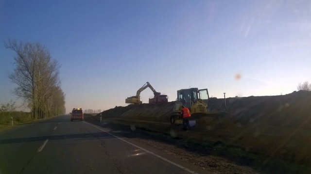 Kerékpárút építése